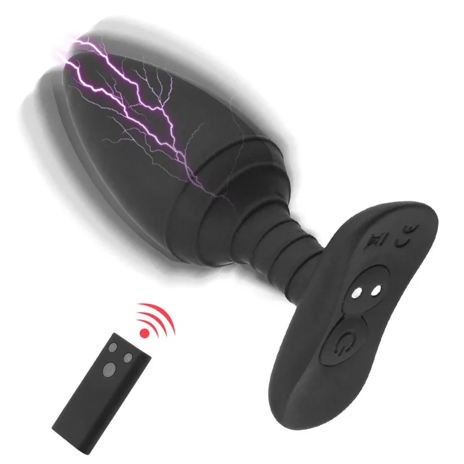 Plug Anale Vibratori per scosse elettriche con spina anale da 45 mm Per Stimolatore vaginale clitorideo per donne Uomini Massaggiatore per la prostata Giocattoli del sesso Giochi per adulti Erotici
