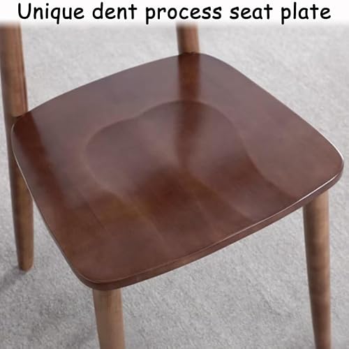 Miniatura 6 de YVYKFZD Solid Wood Dining Chairs, Lounge Dining Room Chair Set, Armless Kitchen Chairs with Curved Back, Comfy Side Chair, for Living Room,
