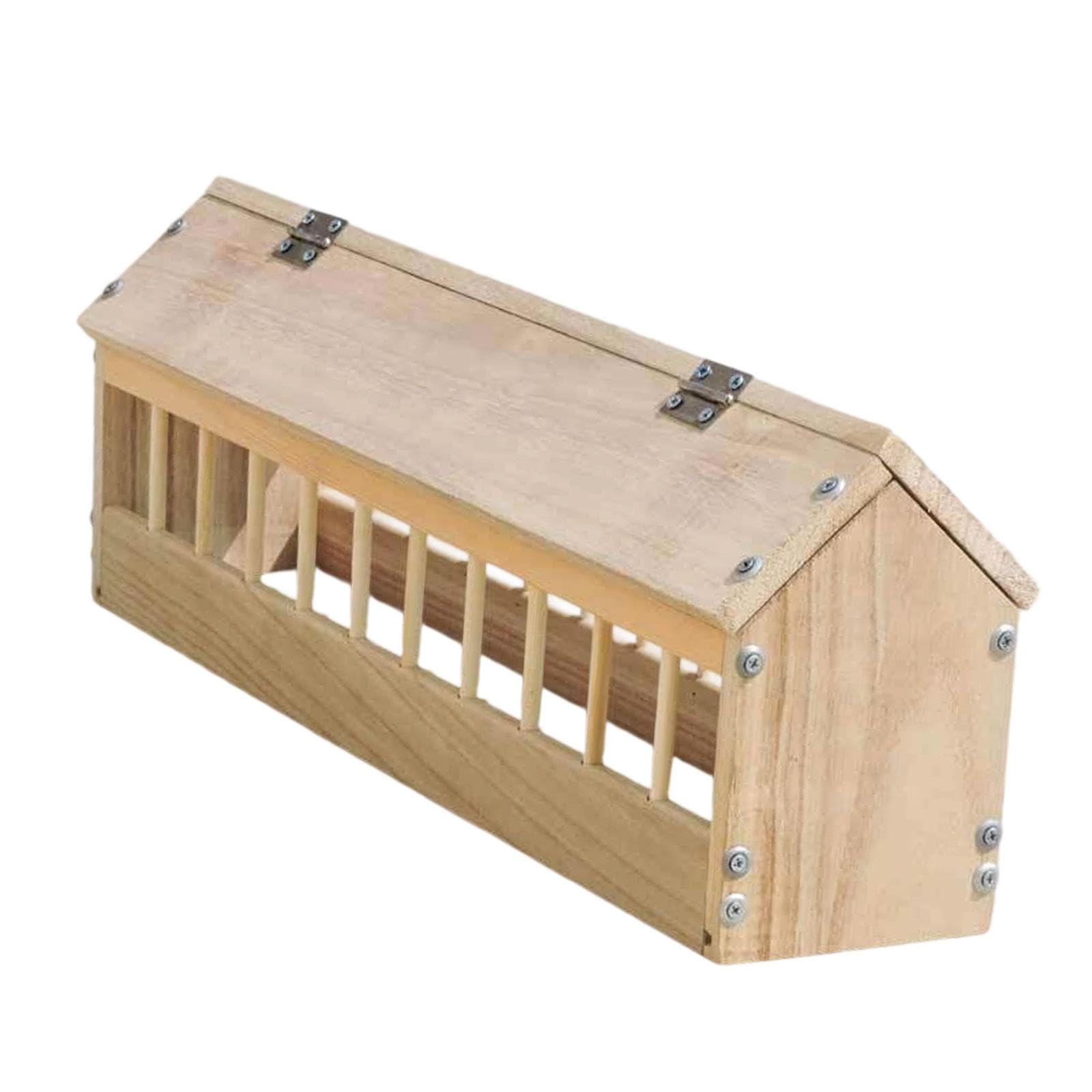 Colcolo Comedero de Madera para Palomas, contenedor dispensador de Comida para Aves, comedero para Palomas, codornices y Granjas, 60cm