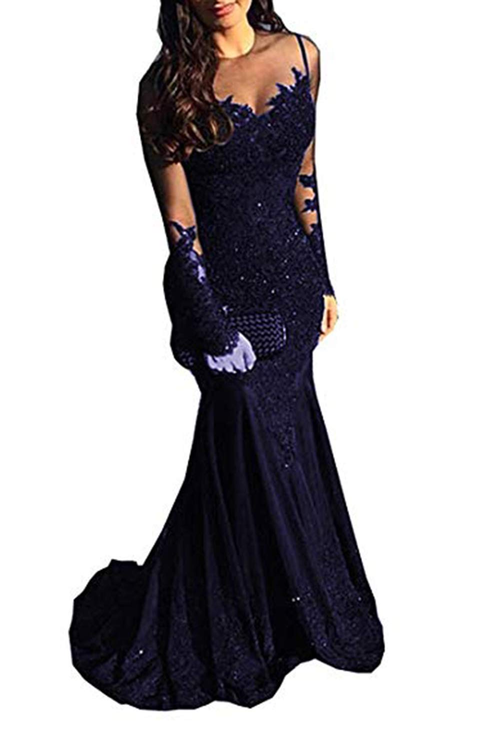strapless open back dress A Line Black Strapless Satin Prom Dresses With Slit main image 1