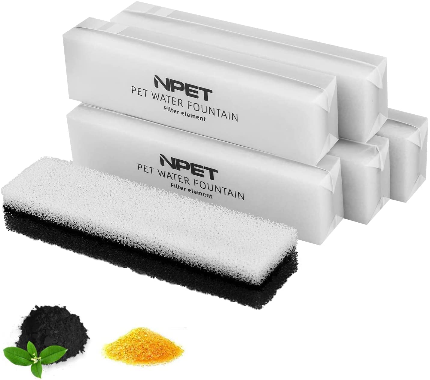 PET STANDARD Premium Wasserfilter 12er Set Für NPET WF020 Haustierbrunnen - 3-Stufen-Filtration