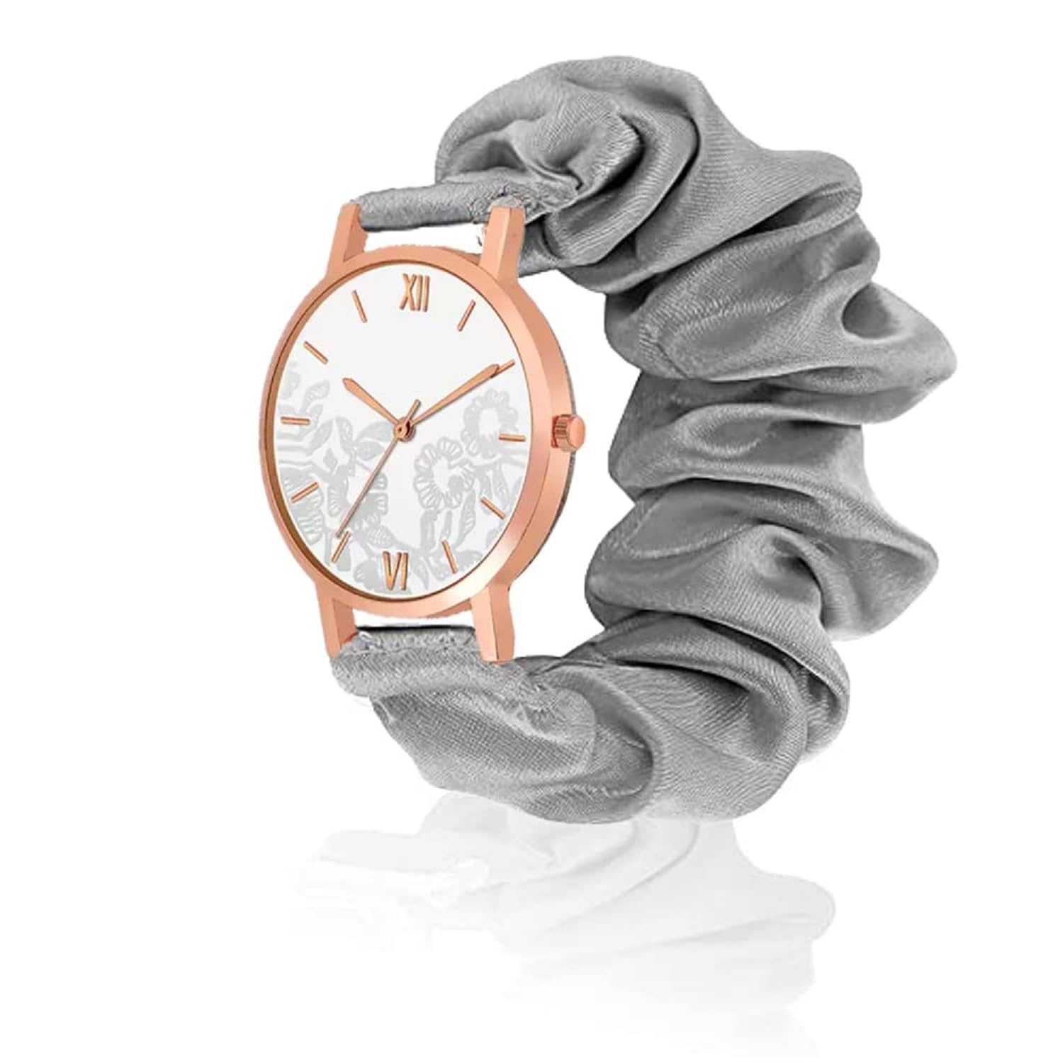 KIROH Analogue Roman Dial Fabric Strap Watch for Girls and Women(Pink) (Grey) (B0CF2H6TDC) Amazon Price History, Amazon Price Tracker