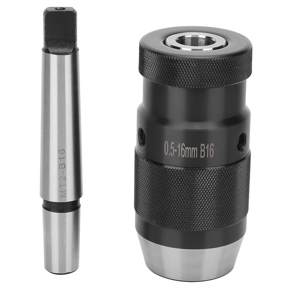 Mandrino A Cono Morse MT2-B16 Chiave, Mandrino per Trapano A Rilascio Rapido 0,5-16 mm per Macchina da Perforazione Mandrino MT2-B16.