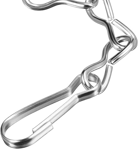 Miniatura 5 de Outus Cadena colgante para colgar comederos de pájaros, bañeras para pájaros, macetas y linternas, paquete de 4 (35 pulgadas, plateado)