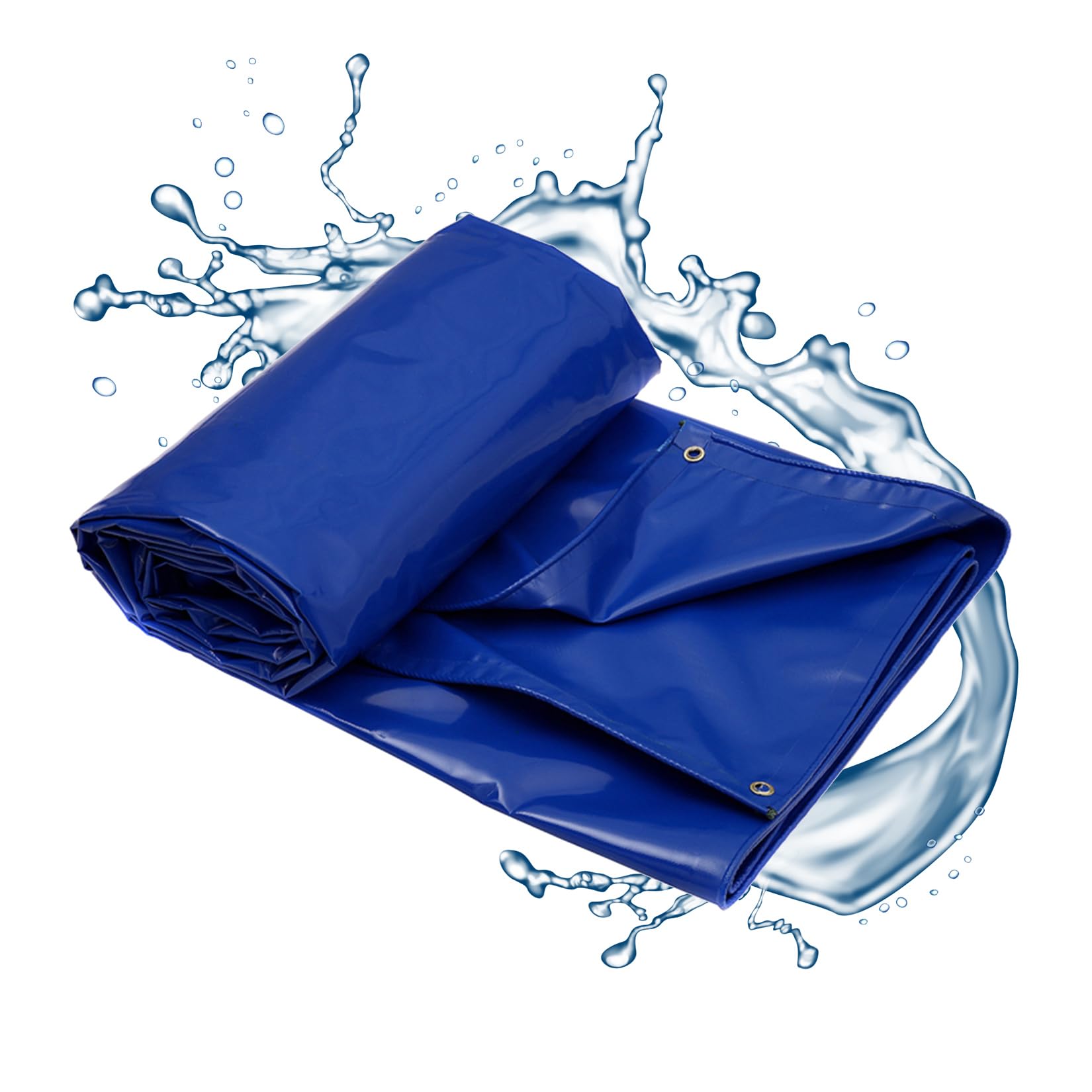 Outdoor Thicken Canvas Tarps,Tarps Heavy Duty Waterproof with Reinforced Grommets and Scratch Resistant Edges Large Durable Tarp for Car Garden Home Blue 4m×4m