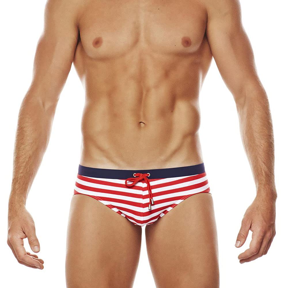 Mens Swimsuit Briefs Padded Swimwear Male Strips Sexy Swimming Board Beach Surfing Swim-image-25