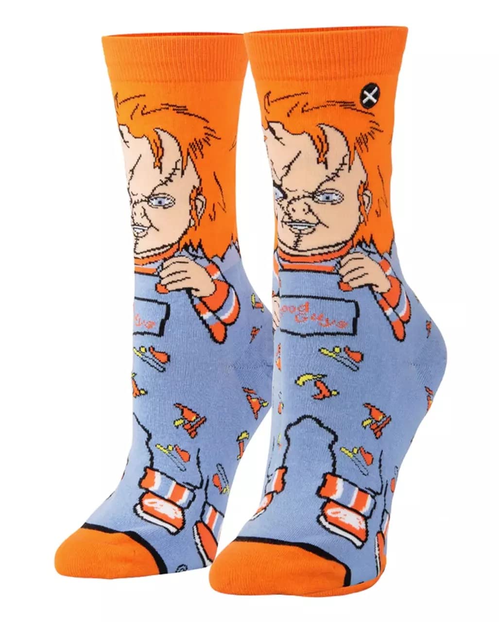 EZB Horror Film Scary Doll Crew Socks | Gift Idea for Men & Women | Size 6-11 | Chucky Good Guys