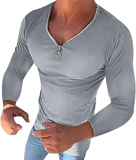 Shirt Shirts for Men V Neck Tops With Solid Color Long Sleeve Casual Elastic Slim Fit T Shirts Mens Thin Long Sleeve Shirts personalised t shirts for men mens golf tops printed t shirts personalised