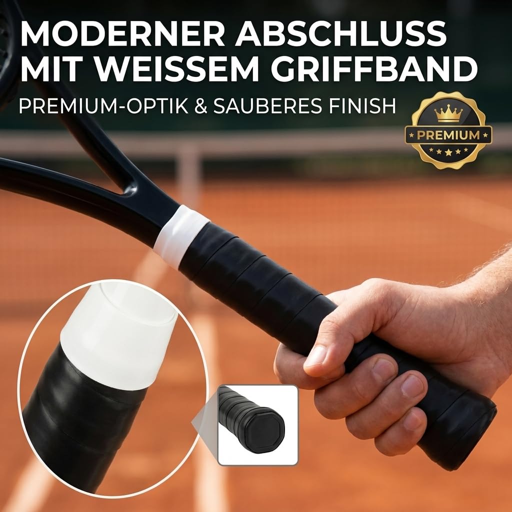 8er Set Griffband Tennisschläger Overgrip, Anti-Rutsch PU Griffband – Schweißabsorbierend, Komfortgriff für Tennis Badminton Golfstange Squash Schläger