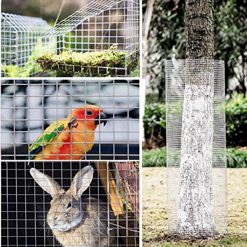 Garden Tailor 48 x 50 ft Hardware Cloth for Chicken Coop Wire Fencing, 1/4 inch Square Mesh, 23 Gauge Galvanized Welded Fence Roll, Garden/Plants Support Project, Poultry Netting Cage (Silver)