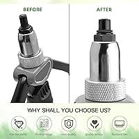 Vista 7 de Keadic 100 tuercas de remache roscadas de acero al carbono M6, tuerca de inserción roscada de cabeza plana moleteada negra cinc para muebles