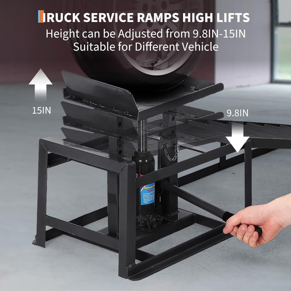 Snapklik.com : 2PCS Hydraulic Car And Truck Service Ramps,11023 Lbs