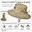 Sireck Fishing Hat, UPF50+ Wide Brim Sun Hat for Men Women, UV Protection Hiking Beach Bucket Hats Summer Safari Hat (Light Brown)