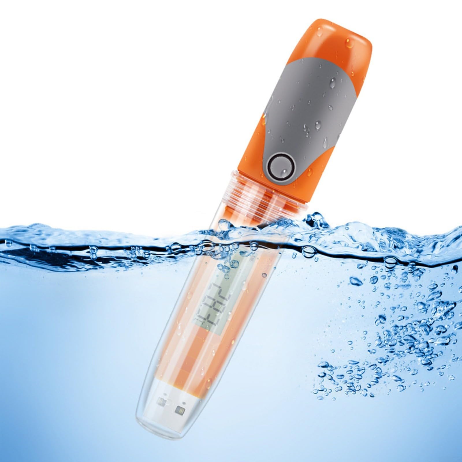 Registrador de datos USB de temperatura y humedad con pantalla LCD, forma de bolígrafo impermeable IP67 para cadena de frío, farmacéutica, monitoreo de laboratorio, -30 a 70 °C