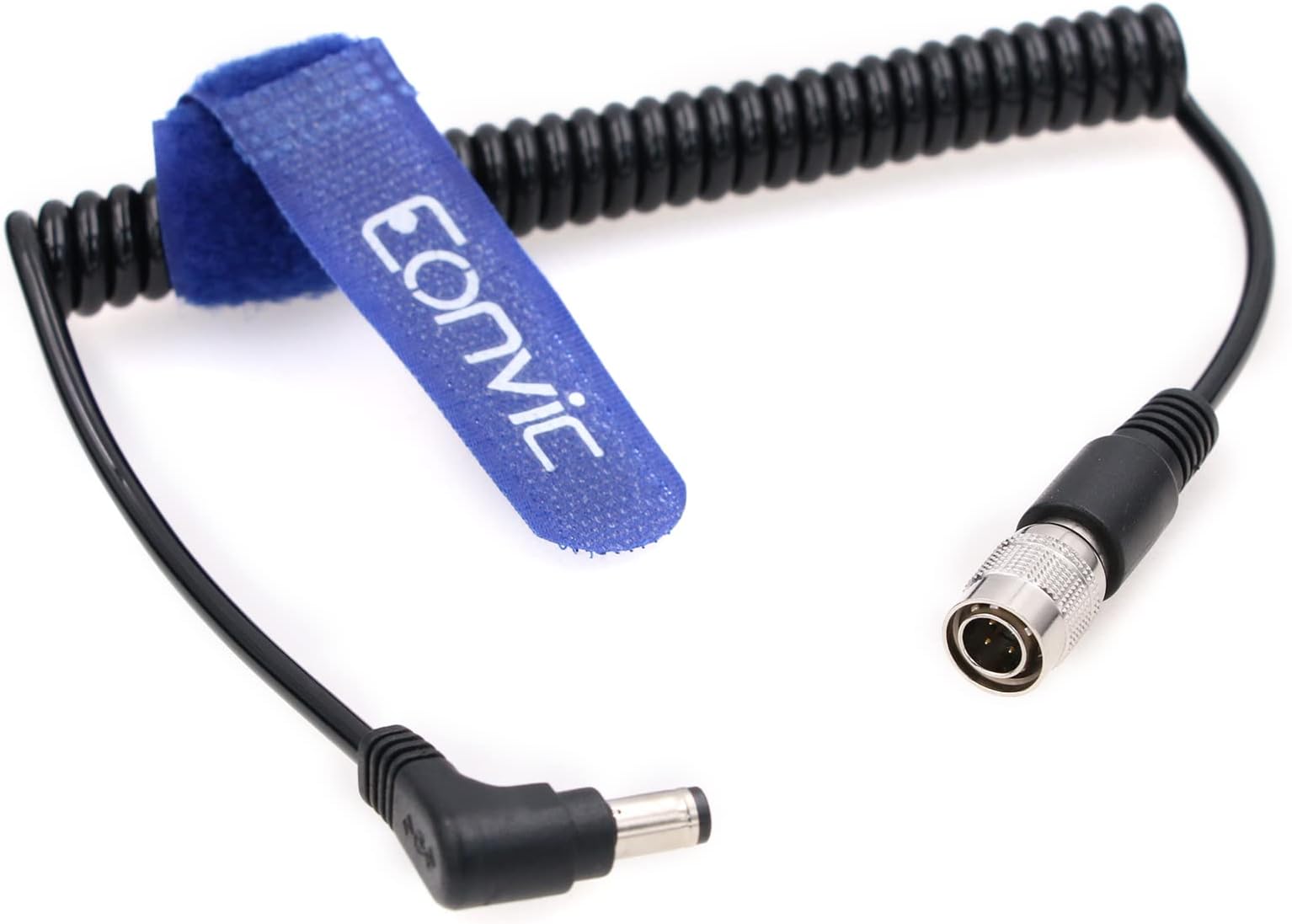 Eonvic DC to Hirose 4pin Male Plug Power Coiled Cable for Sound Devices Zaxcomn Zoom F4 F8 Blackmagic Cinema Camera 4K