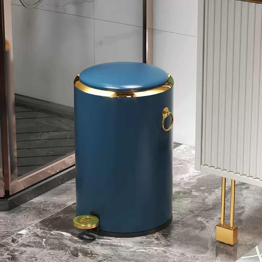 Kosz na śmieci, Z pokrywą i pedałem, z funkcją cichego zamykania(Blue,12L)