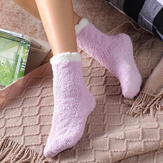 Image of Avisky Slipper Socks Fuzzy Socks for Women Warm Fuzzy Socks Sleep Cozy socks Fluffy Socks Winter Cozy Socks for women