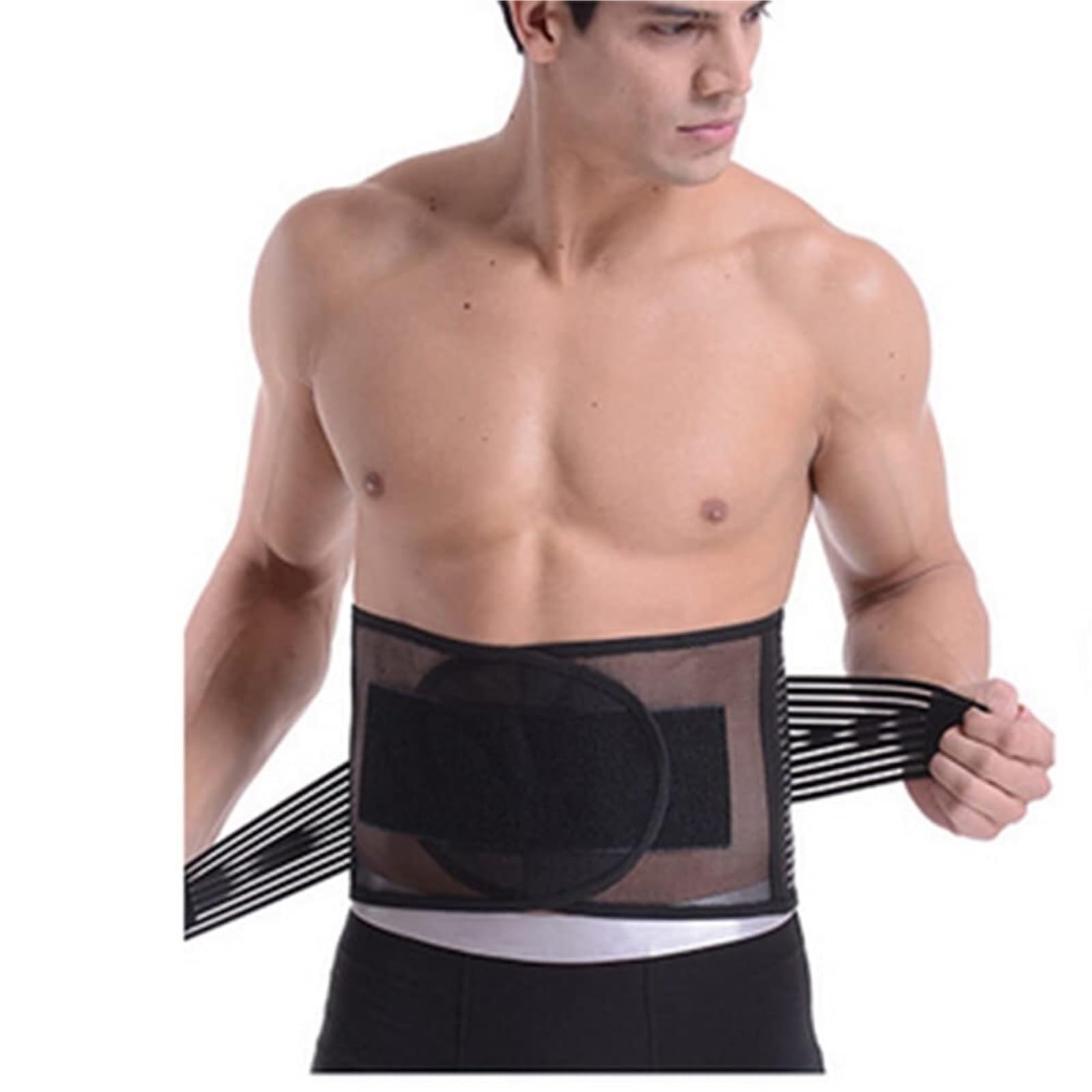 Faja Lumbar Cinturón Reductor de Cintura para el Sudor, Ajustable, para Gimnasio, Fitness, Sauna Cinturón Apoyo Lumbar(S)