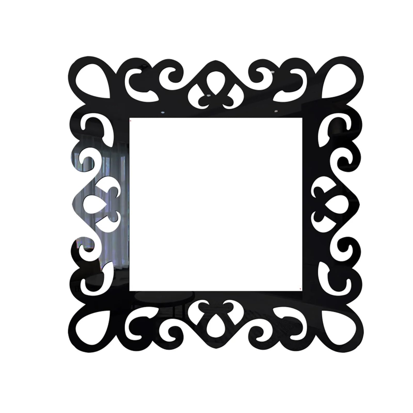 Gwyzax Black Light Switch Surround 4Pcs Acrylic Flower Switch Sticker Single Light Surround Socket Finger Plate Panel Cover Home Office Wall Sticker Наклейки На Стену(Black)