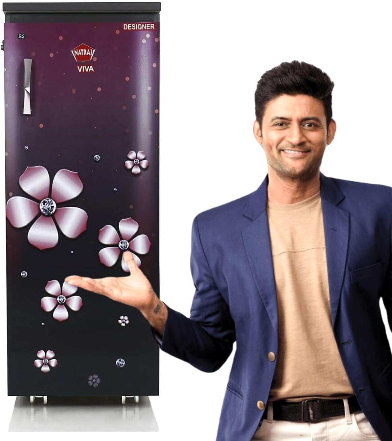 Natraj Viva Designer Atta Chakki - Fully Automatic Flourmill with Auto Sensor, 1HP Motor, 7-10 Kg/Hr Grinding Capacity 7 Sieves for Wheat, Rice & More Stainless Steel Hopper