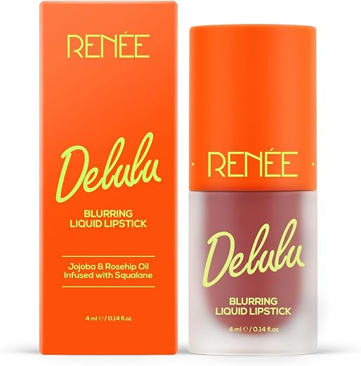 RENEE Delulu Blurring Matte Liquid Lipstick - Mauve Main Ex | Buildable Formula with Rich PayOff | Blurs Lip Lines, Glides...