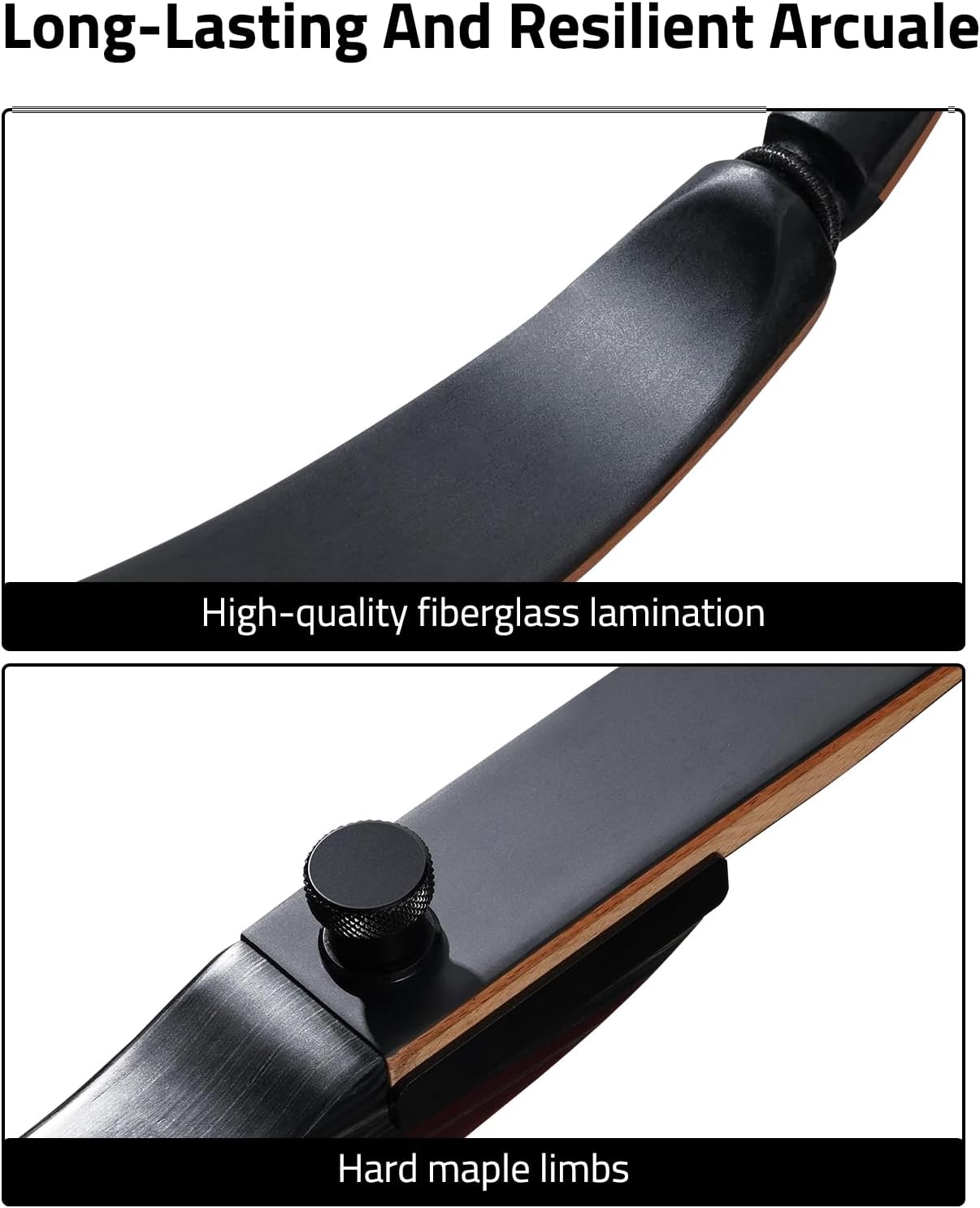 CVLIFE 62" Recurve Bow and Arrow Set for Adults and Hunter,30lb-40lb Right Hand Wooden Takedown Hunting Recurve Bow,for Beginners to Advanced,Outdoor Hunting and Target Practice