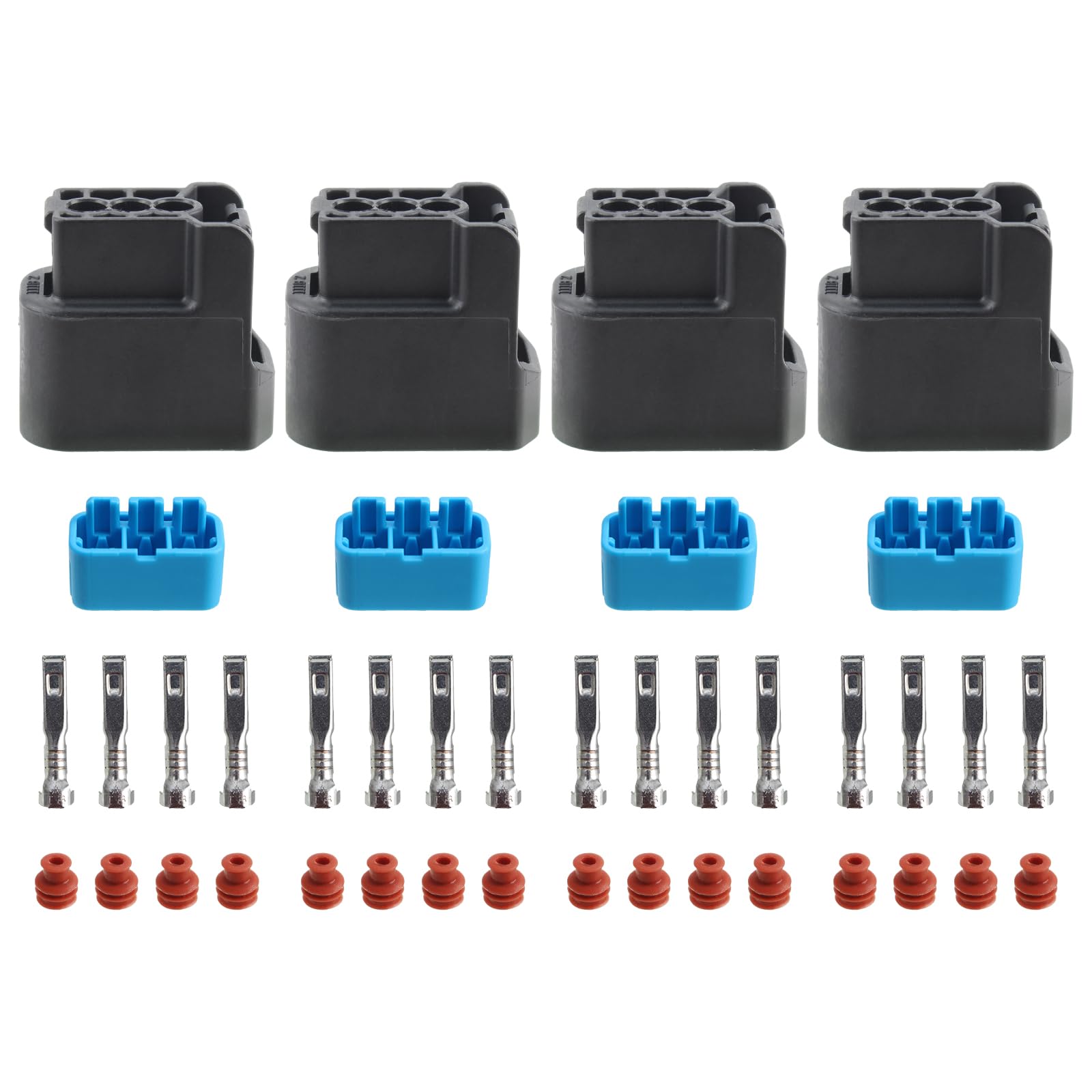 AUTOKAY 4Pcs 3-Pin Ignition Coil Pack Connector Plug Housing Compatible with Honda S2000 F20 F22