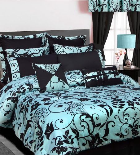 Tribeca Living Maxwell 24-Piece Cotton Bed in a Bag with Deep Pocket Sheet Set, Full