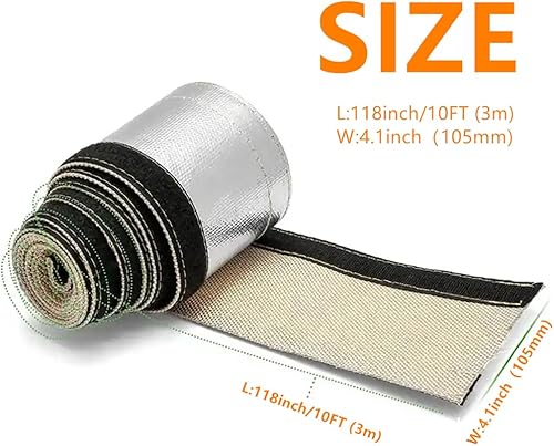 Miniatura 5 de Funda de calor, manguera de protección térmica de alambre definitivo, manguera aluminizada Express y barrera de protección de alambre plateado con