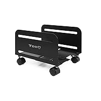 TooQ UMCS0004-B - Supporto da terra con ruote per CPU, metallico