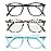 Henotin 3 Pack Blue Light Blocking Reading Glasses,Spring Hinge Computer Readers for Men Women,Anti UV Ray Filter Eyeglasses (3 Pairs, 2.25)