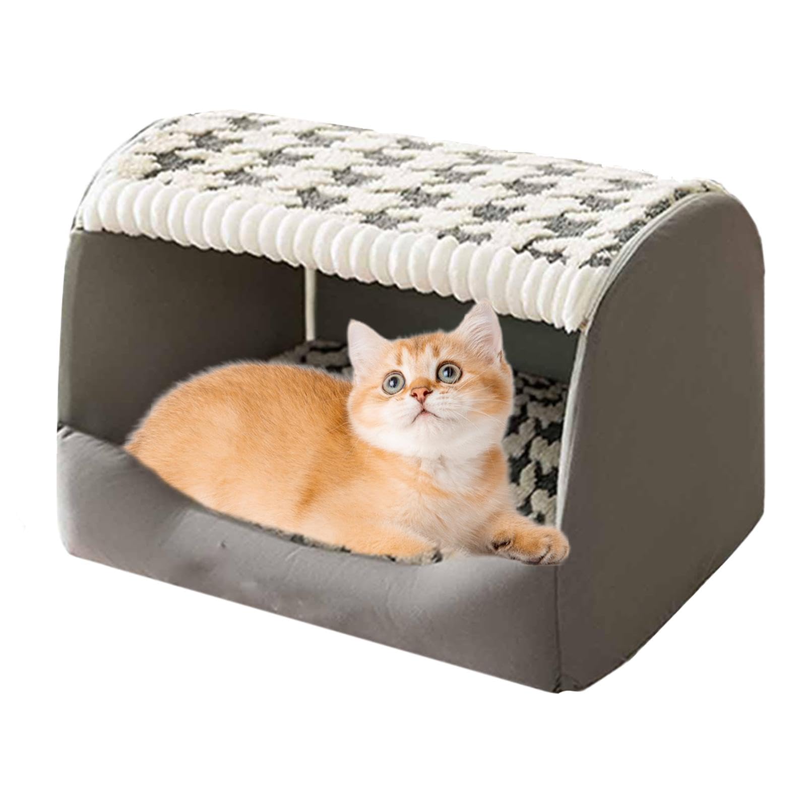 Gemütliches kleines Haustierbett | Indoor Kätzchen Versteck | Rutschfestes wasserdichtes Katzenhaus | Haustierbett für Indoor-Katzen, bequemes Katzenzubehör, perfektes Versteck für Katzen und Kätzchen