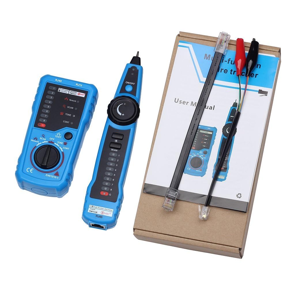 Probador de Cable de Red RJ45, Detector Rastreador de Cables Ethernet LAN Buscador Probador de Línea Telefónica RJ11, Detector de Línea Network Cable Tester
