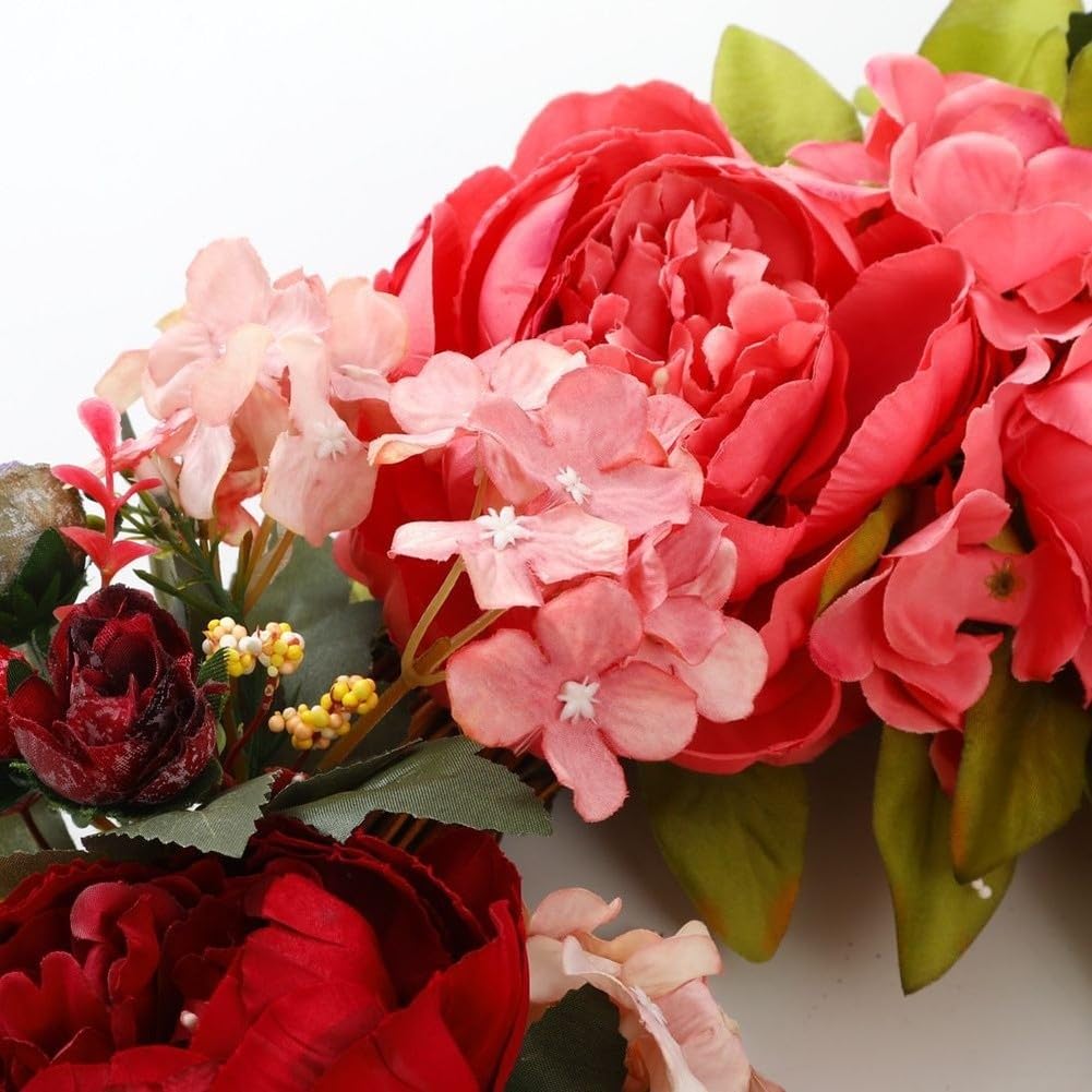 Guirnalda de flores de peonía de seda de 40 cm