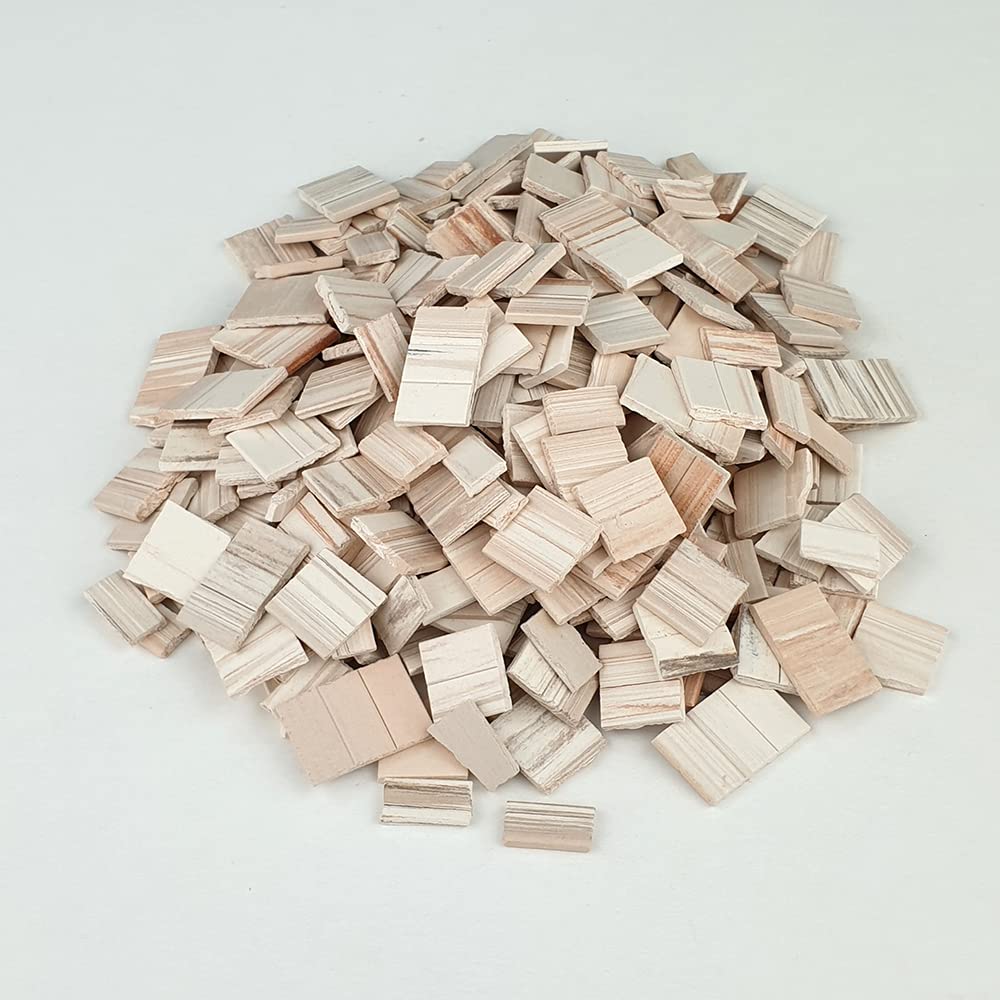 Baldosa (teja) en miniatura. Baldosa rectangular (Teja plana) Jaspeada 11 Mm. (600 u.)