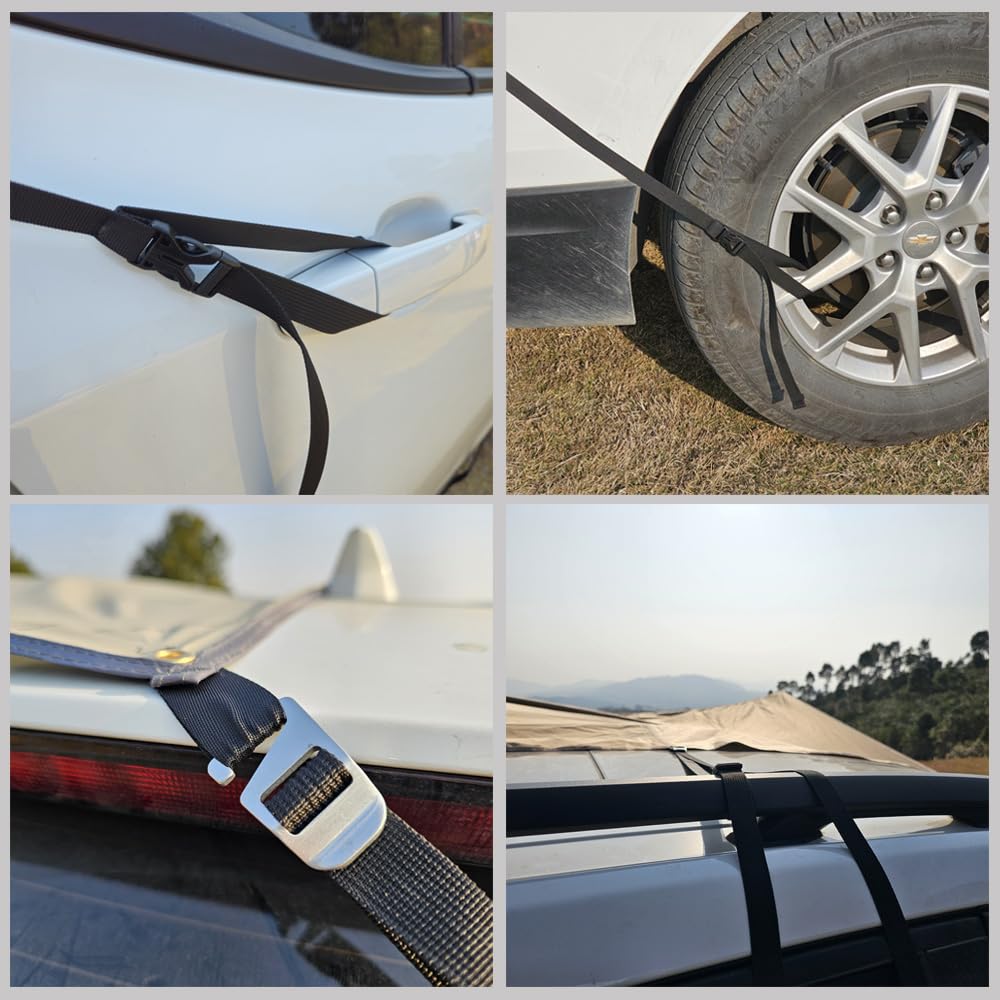 SUV Awning - Toldo con barras para coche, para camping, apto para coches pequeños SUV y furgonetas