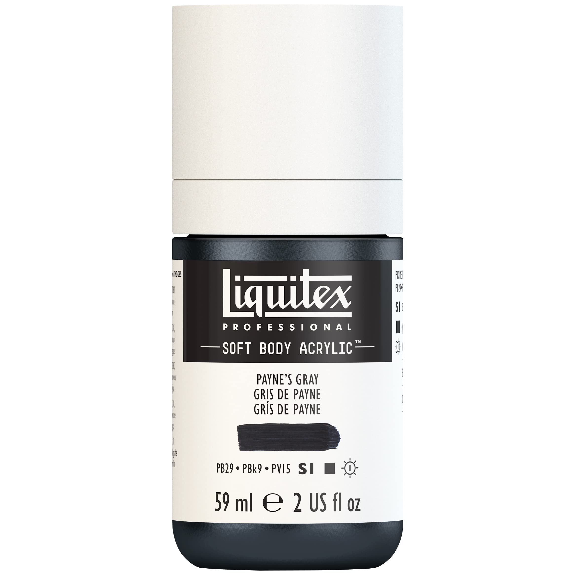 Liquitex Professional Soft Body Acrylic 2-oz Bottle, Payne's Gray, 59 ml (Pack of 1)