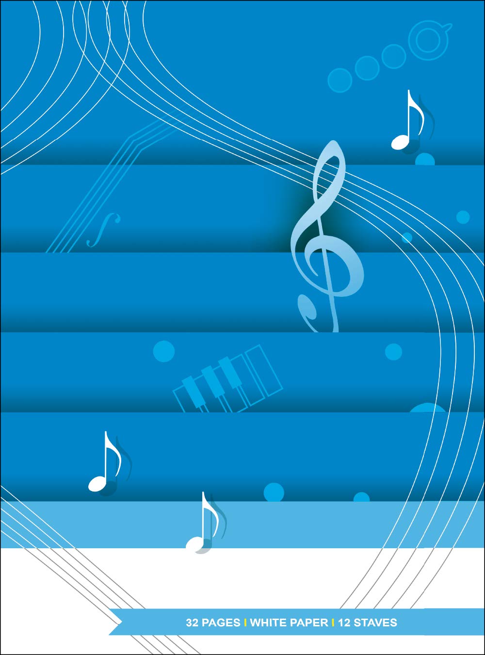 Quaderno di Musica 12 Righi 32 Pagine Carta Bianca per Scrivere Spartiti Musicali