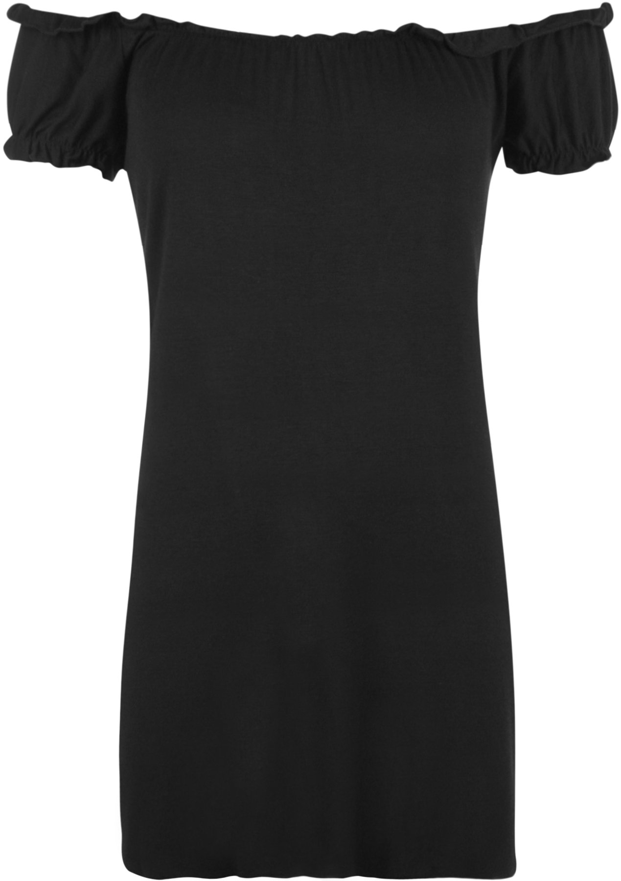 Wearall Women's Black Off Shoulder Gypsy Boho Top Plus Size 26/28