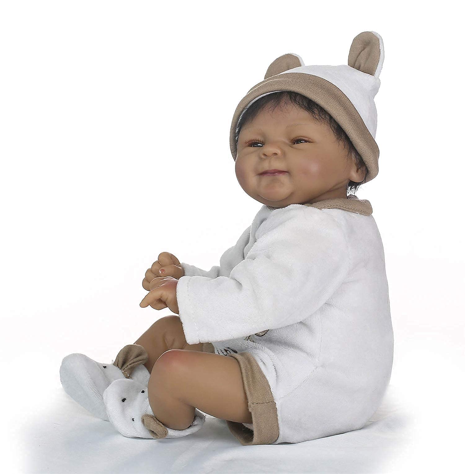 Zero Pam Realistic Black Reborn Baby Dolls Newborn Preemie Boys Soft Weighted 18 inch African