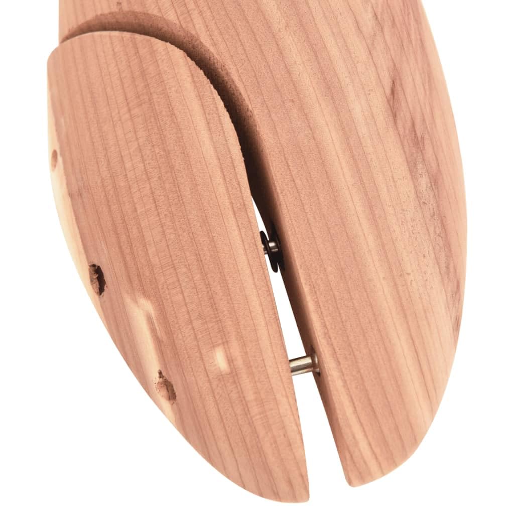 Horma de zapatos de madera maciza de cedro con calzador EU 42-43, moldeador de zapatos ajustable para hombre y mujer, dilatador de zapatos para mantener la forma, evitar arrugas, protección