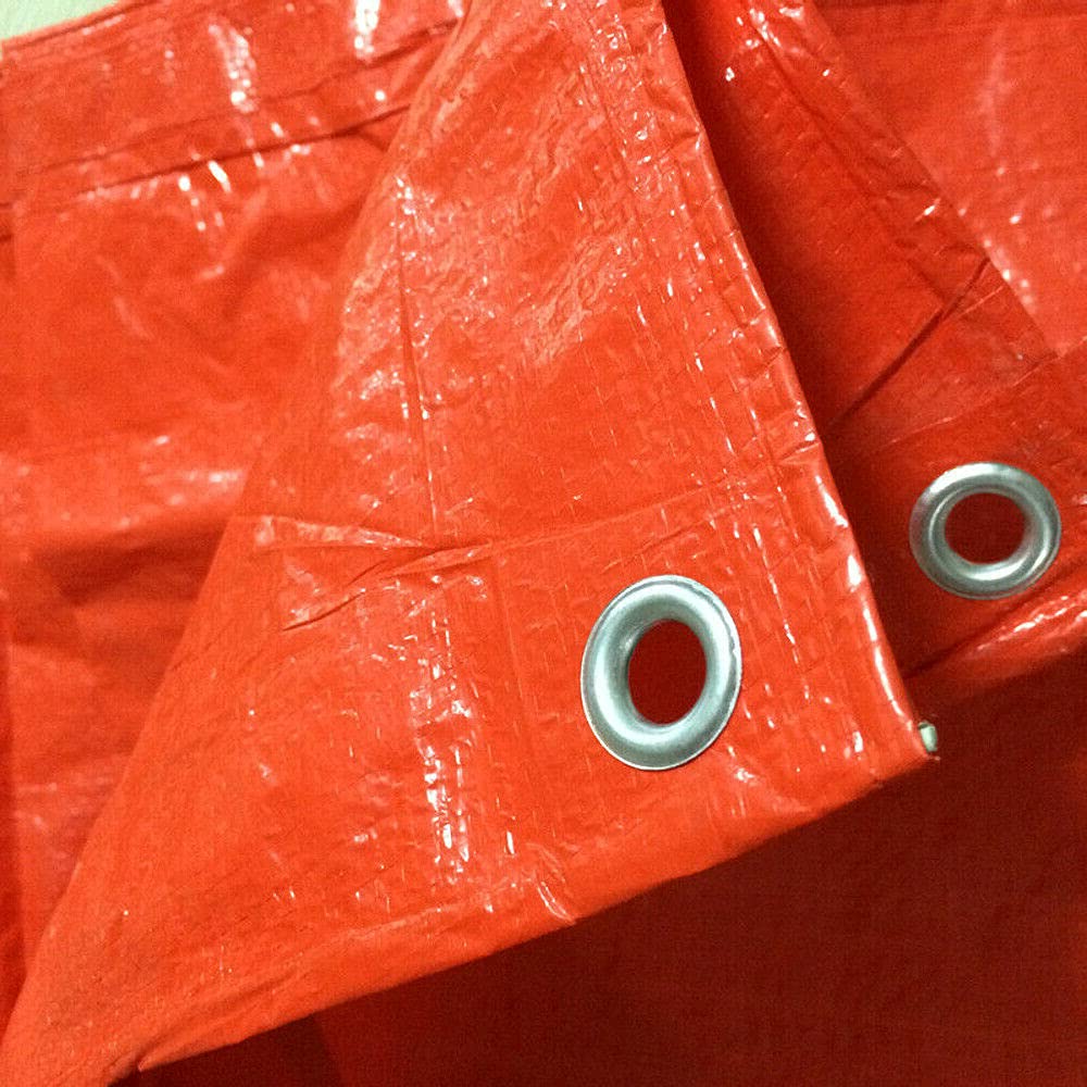5 x 5 m Orange Tarpaulin Waterproof Heavy Duty Tarp Sheet Cover, Groundsheet - Waterproof, Weatherproof, Frost-Resistant, UV Protection, Universal, Multipurpose, Reinforced Eyelets — image 1