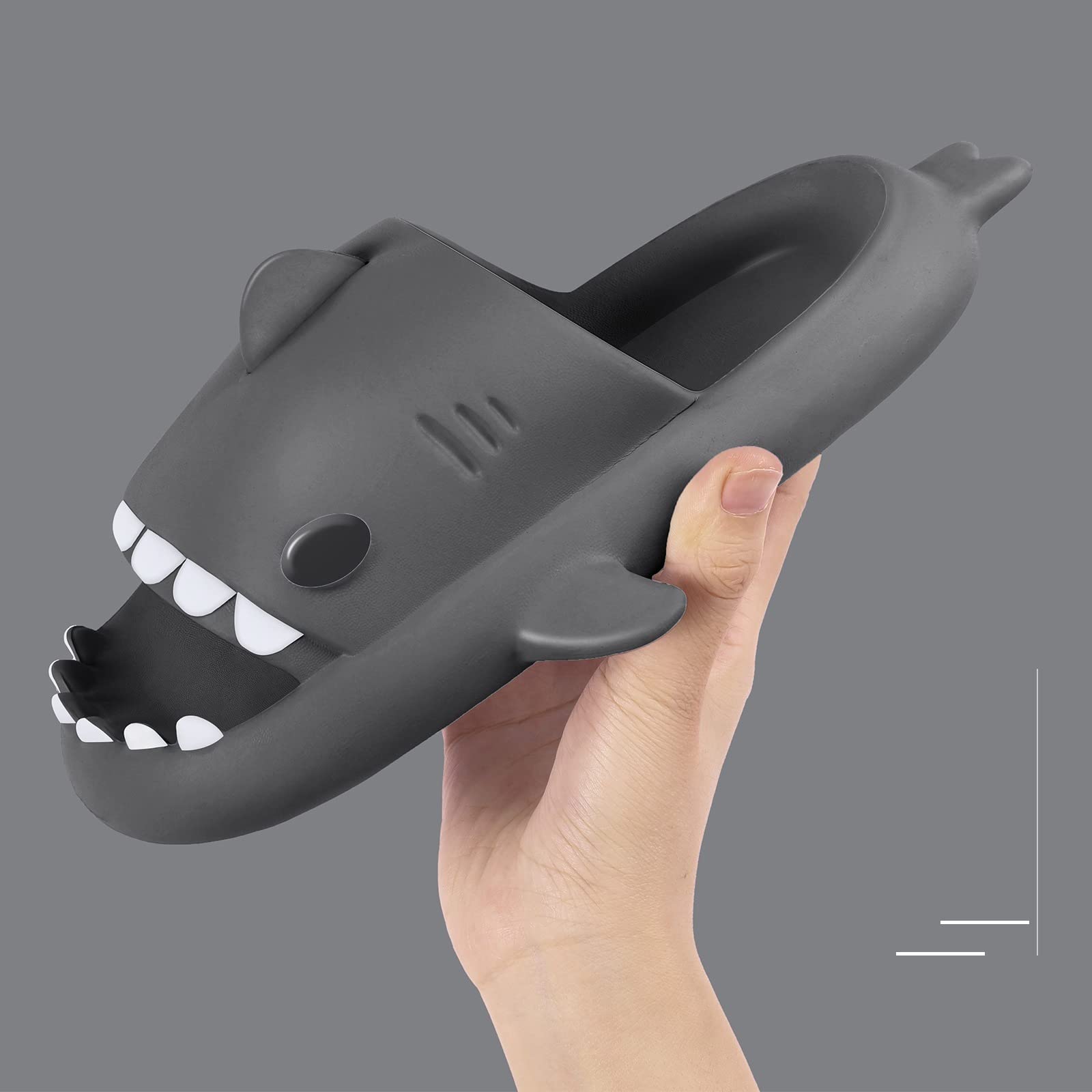 MoneRffi Claquettes de Requin Femme Homme,Claquette Enfant Garcon Fille,Confortables Antidérapante Chaussures de Piscine Plage Sandales,Tongs Shark Chaussons de Bain Été