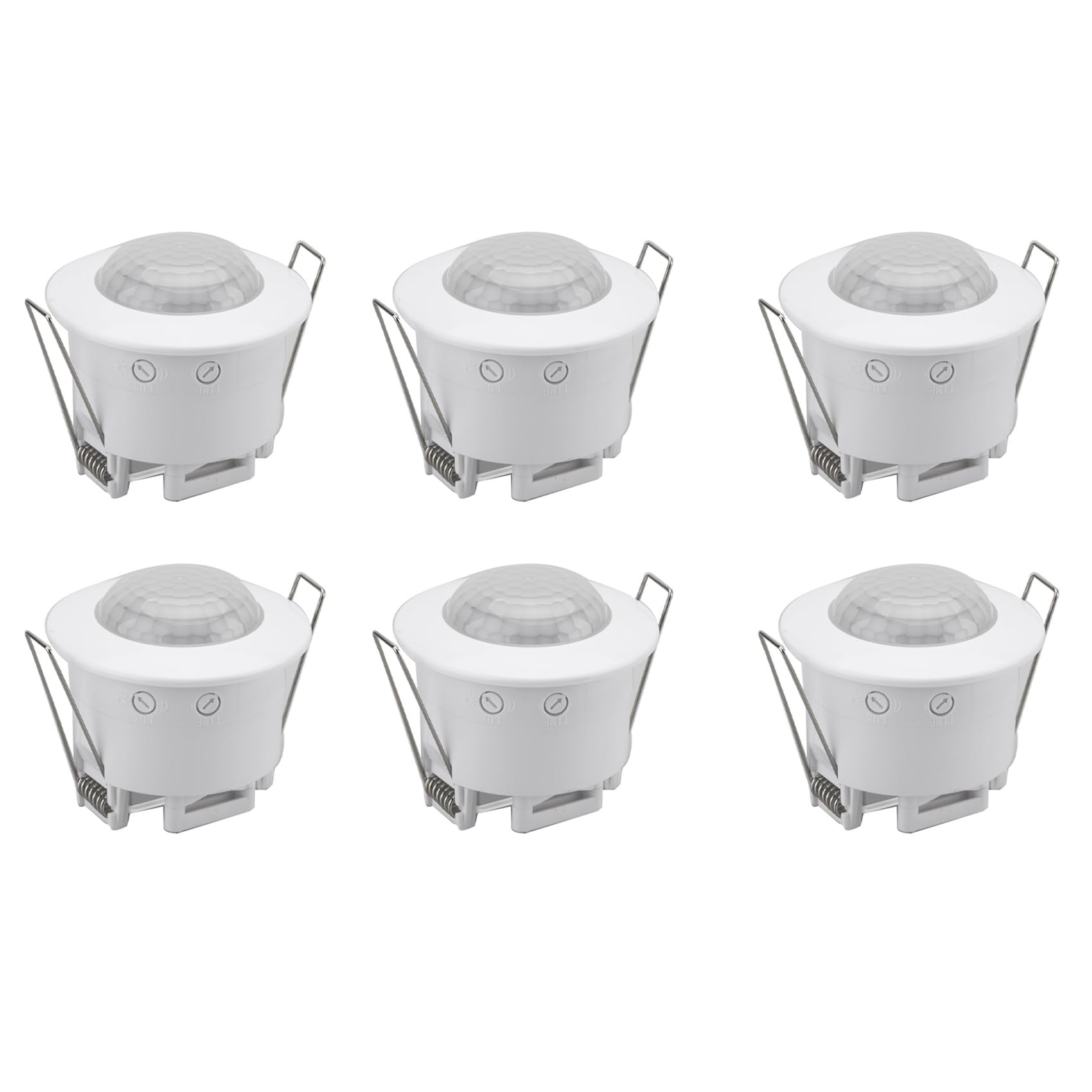 Jnchdghwa White 6X Ceiling Recessed Pir Motion Sensor Infrared Adjustable Detector For Corridor Warehouse Stairs Porch Lamp Switch