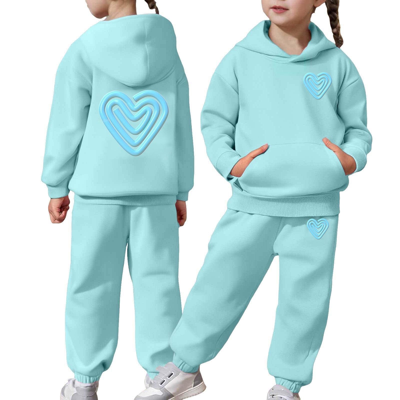 Conjunto Invierno Niña Deportivo Sudadera Con Capucha Y Pantalones Estampado Informal Completo Chandal Running Niña Holgados Baggy Elegante Comoda Primavera Otoño