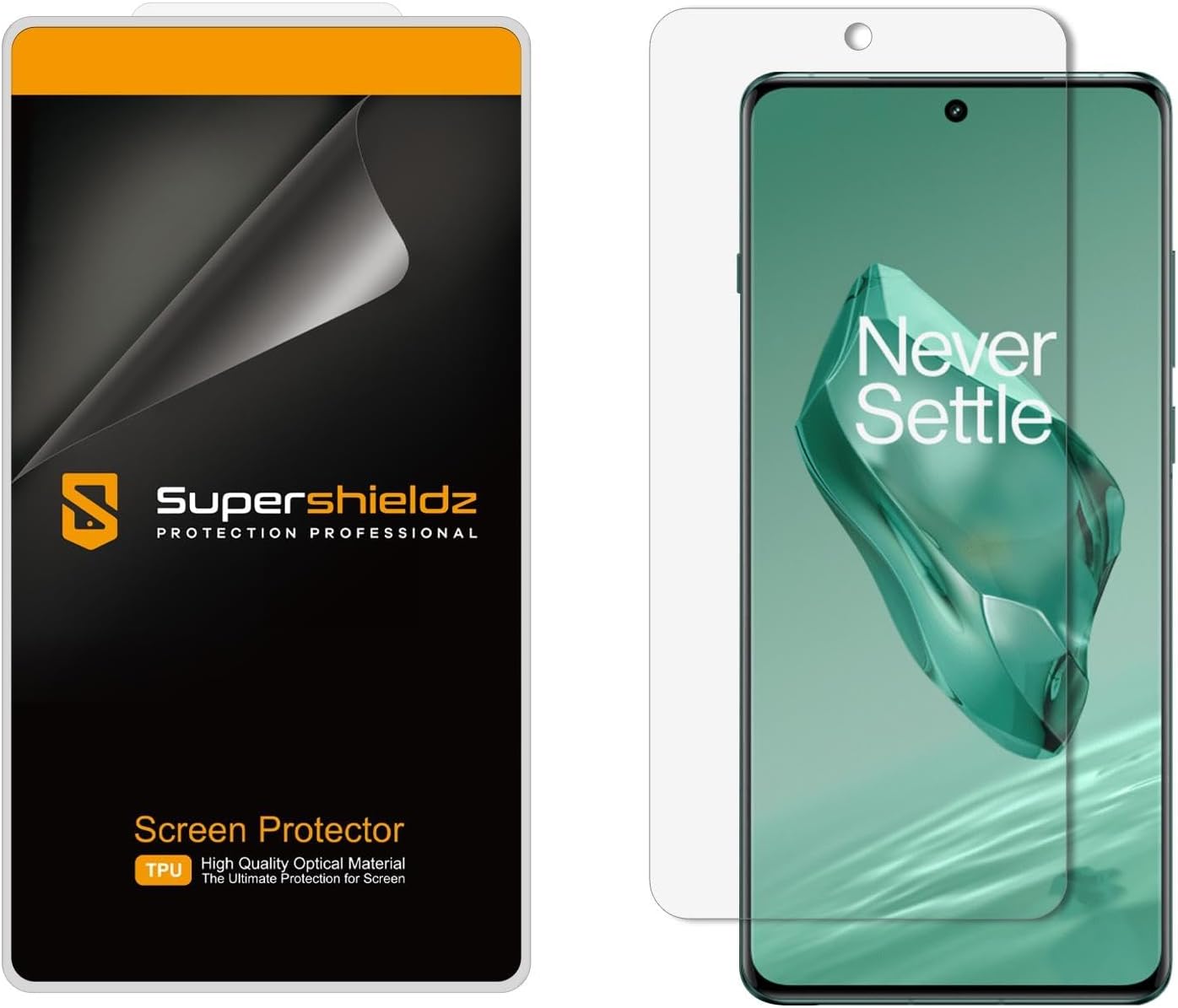 Supershieldz (2 Pack) Designed for OnePlus 12 Screen Protector, High Definition Clear Shield (TPU)
