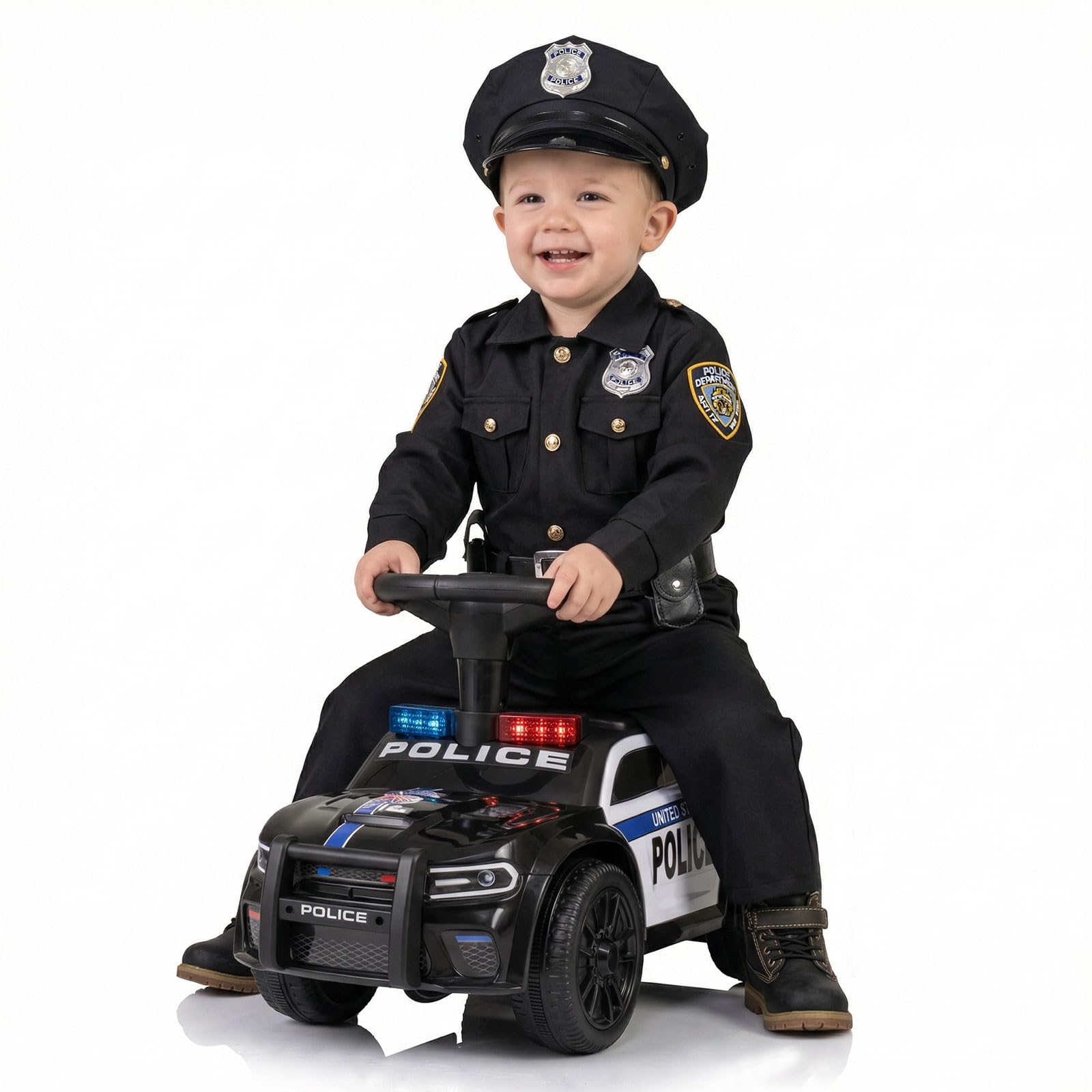 OLAKIDS Ride On Push Police Car