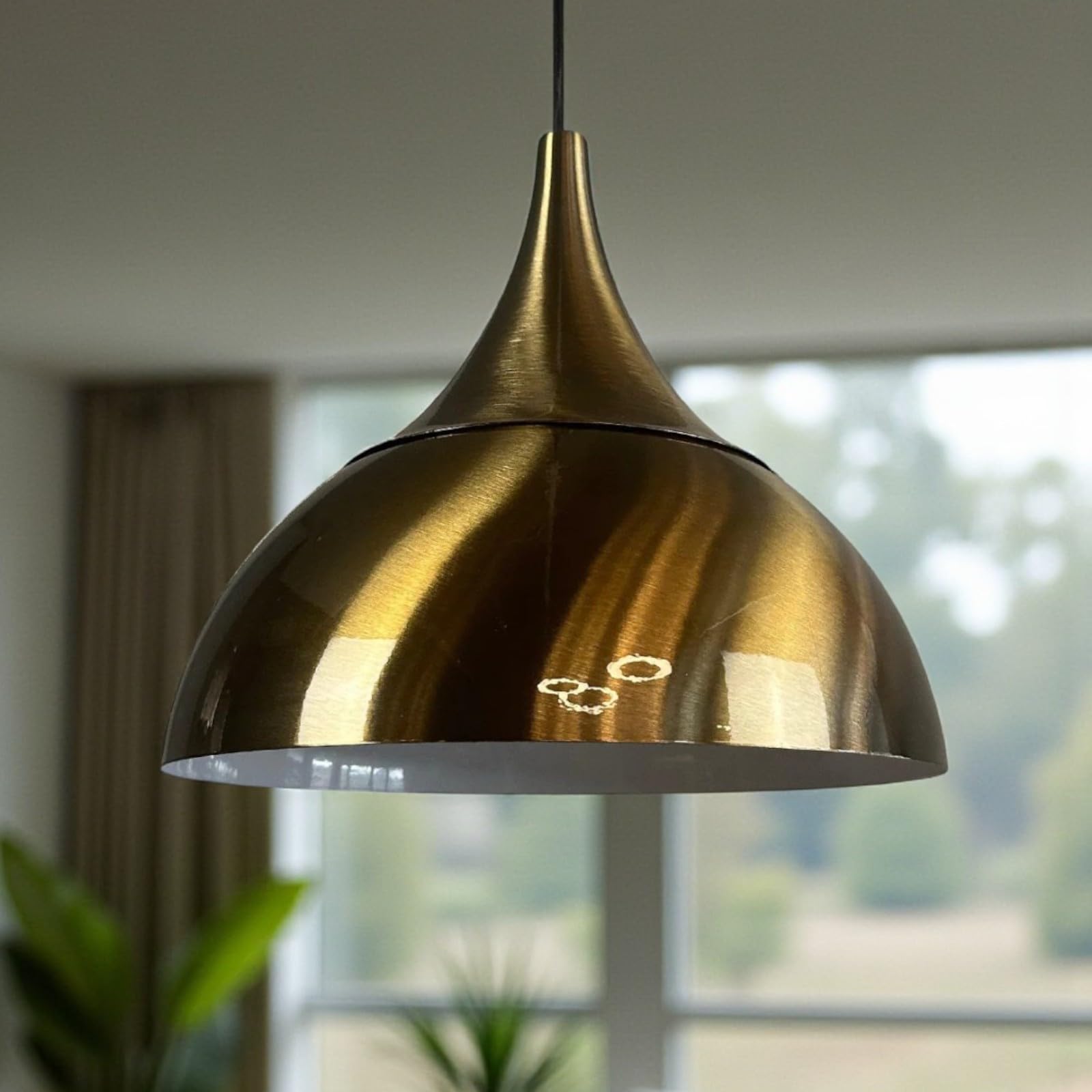 bamyum Yimpe-Paladin Pendant Light Vintage Metal 30 cm, Kitchen Lights E27, Industrial Lamp Shades Ceiling, Fitting for Living Room and Dining Table, Copper Coloured