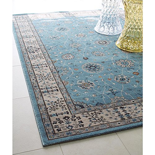 ディノス カーペット ラグ マット カバー 約133×195cm Lafarge/ラファージュ ウィルトン織ラグ(サイズはありません イ:ライトブルー)