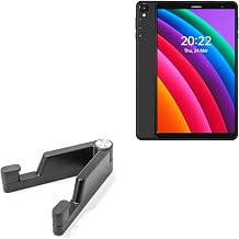 BoxWave Stand and Mount Compatible with Headwolf Tablet FPad1 8 in - Desktop Aluminum SoloStand, Adjustable Hands-Free Portable with Rubber Feet - Jet Black